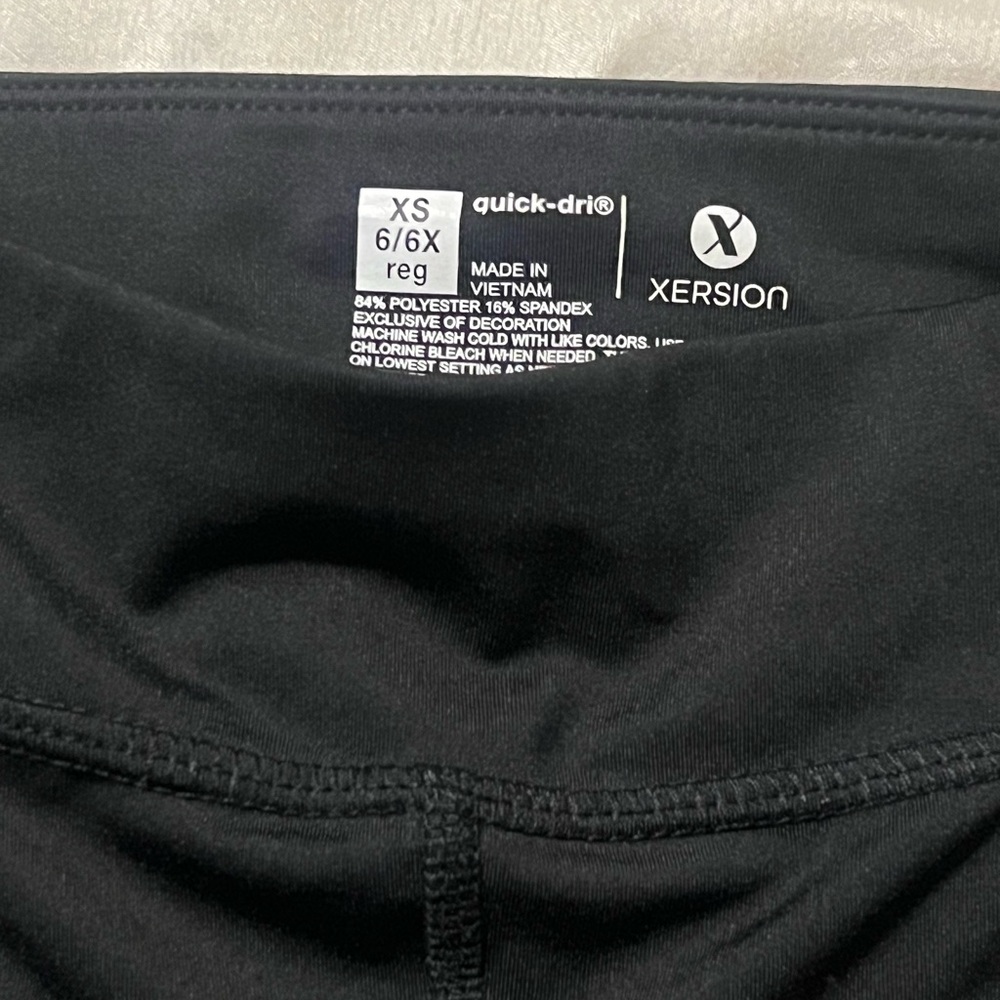 Xersion Black Kids Leggings girls 6-6x - Picture 3 of 4